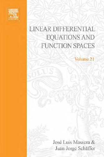 Linear Differential Equations and Function Spaces (Pure and Applied Mathematics, Vol 2)