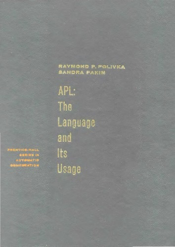 A. P. L. (Prentice-Hall series in automatic computation)