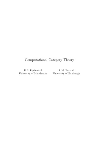 Computational Category Theory