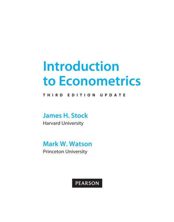 Introduction to Econometrics, Update