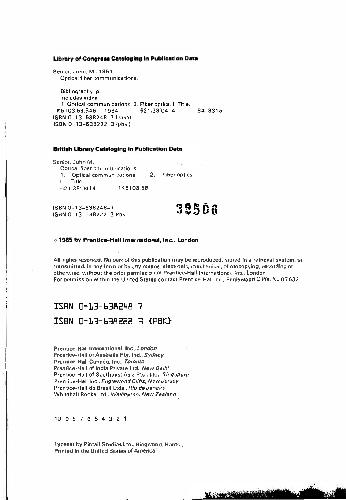 Optical Fiber Communications