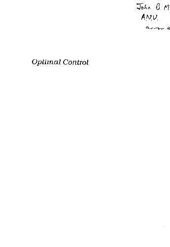 Optimal control : linear quadratic methods