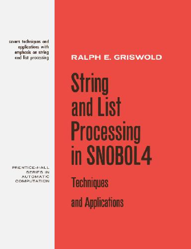 String and List Processing in Snobol4