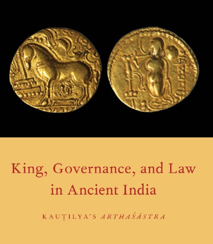 King, Governance, and Law in Ancient India