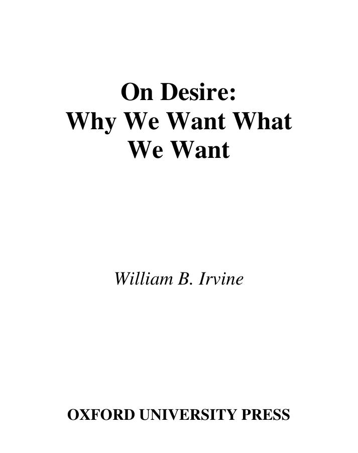 On Desire