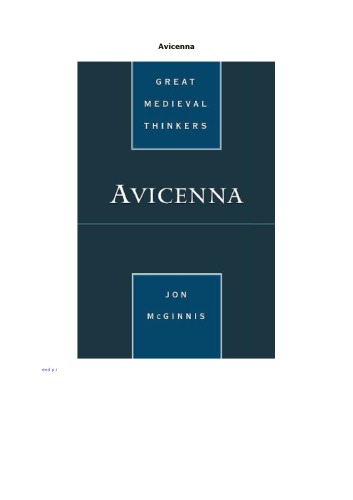 Avicenna (Great Medieval Thinkers)