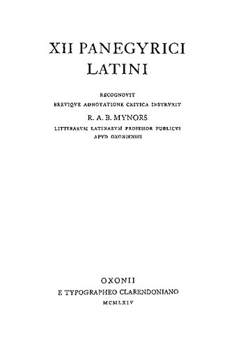 XII Panegyrici Latini