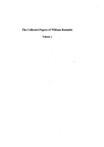 The Collected Papers of William Burnside