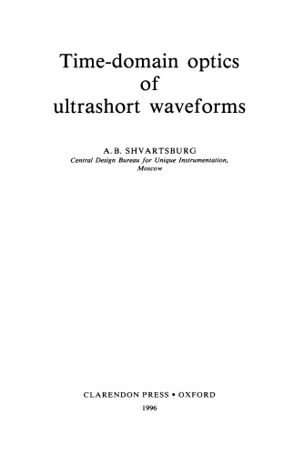 Time-Domain Optics of Ultrashort Waveforms