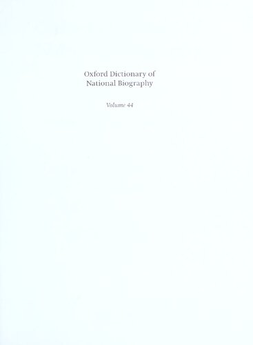 Oxford dictionary of national biography : from the earliest times to the year 2000