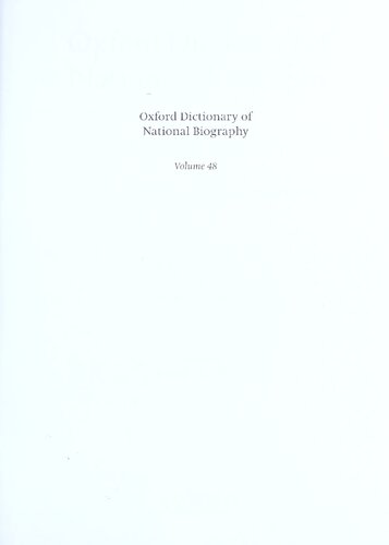 Oxford dictionary of national biography : from the earliest times to the year 2000