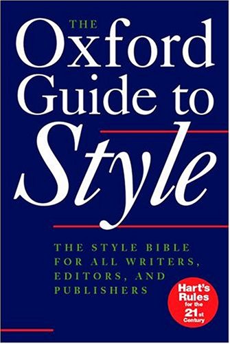 The Oxford Guide To Style