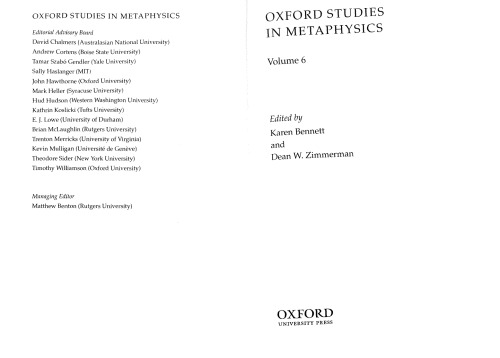 Oxford Studies in Metaphysics