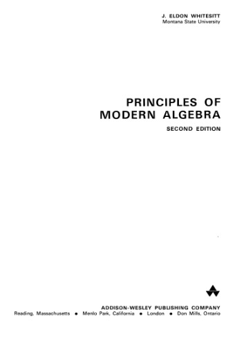 Principles of Modern Algebra