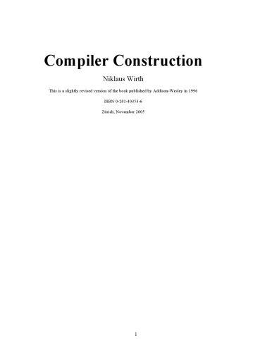 Compiler Construction, with Disk