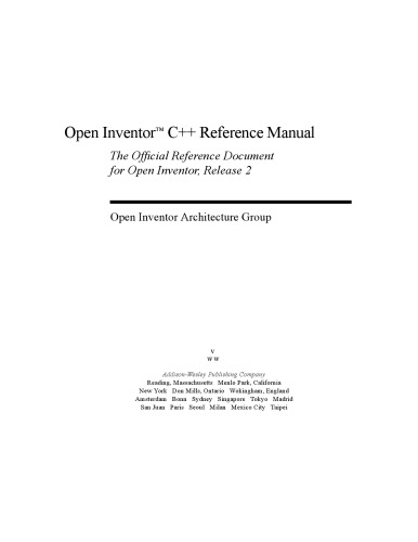 Open Inventor C++ Reference Manual