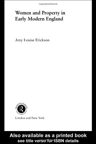 Women and Property in Early Modern England