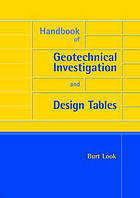 Handbook of Geotechnical Investigation and Design Tables