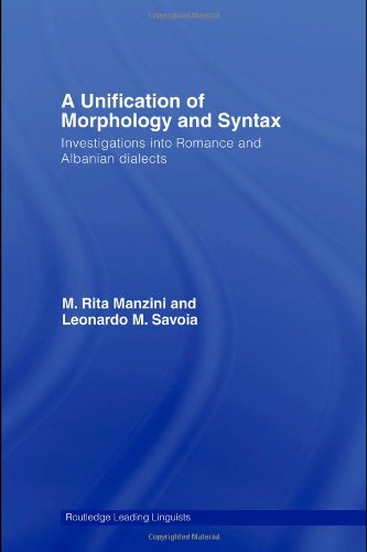 Unification of Morphology and Syntax, A