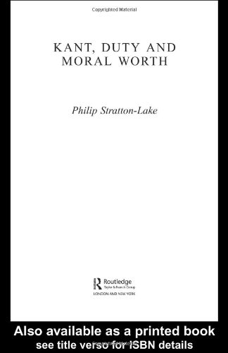 Kant, Duty and Moral Worth