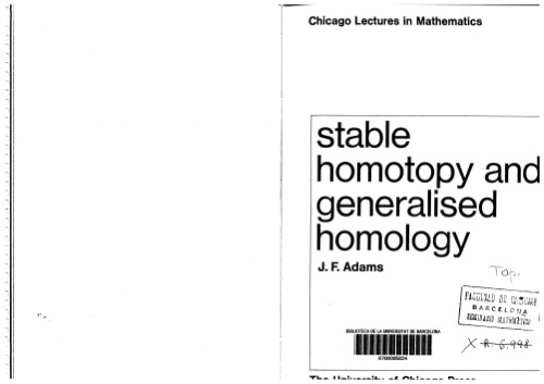 Stable Homotopy And Generalised Homology