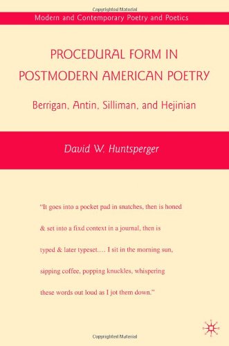Procedural Form in Postmodern American Poetry