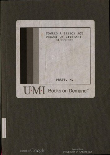 Toward a Speech Act Theory of Literary Discourse