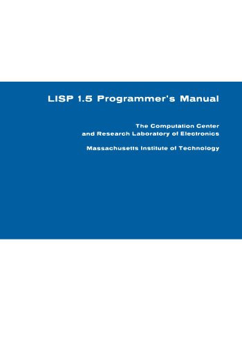 LISP 1.5 Programmer's Manual