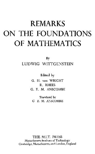 Remarks on the Foundations of Mathematics