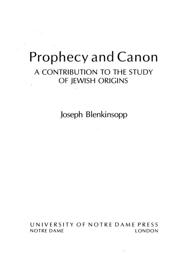 Prophecy and Canon