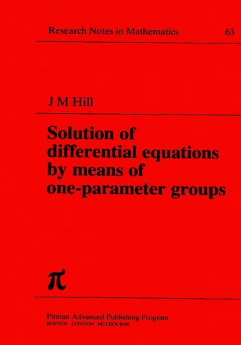 Solution Of Differential Equations By Means Of One Parameter Groups