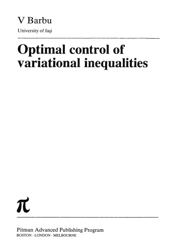 Optimal Control of Variational Inequalities