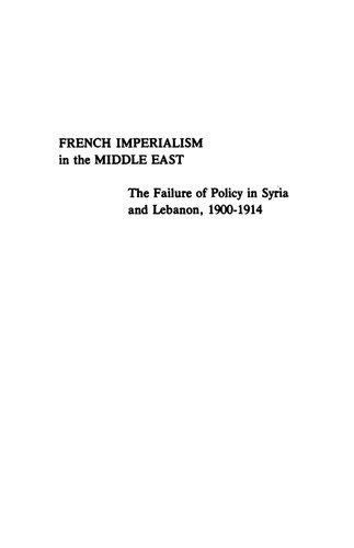 French Imperialism in the Middle East