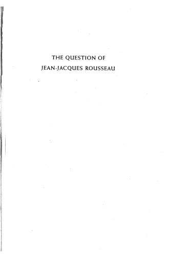 The Question of Jean-Jacques Rousseau