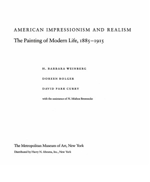 American Impressionism and Realism