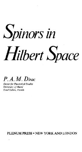 Spinors in Hilbert Space