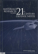 Materials Research To Meet 21st Century Defense Needs