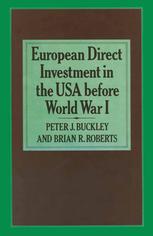 European Direct Investment in the U.S.A. Before World War I