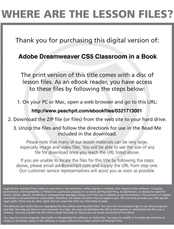 Adobe Dreamweaver CS5 Classroom in a Book