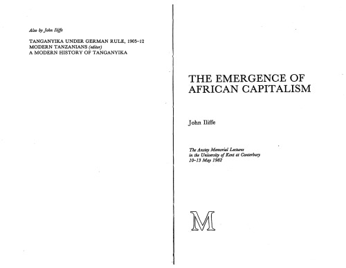 Emergence of African Capitalism