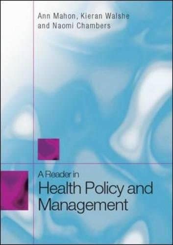A Reader In Health Policy And Management