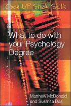 What to do with your psychology degree