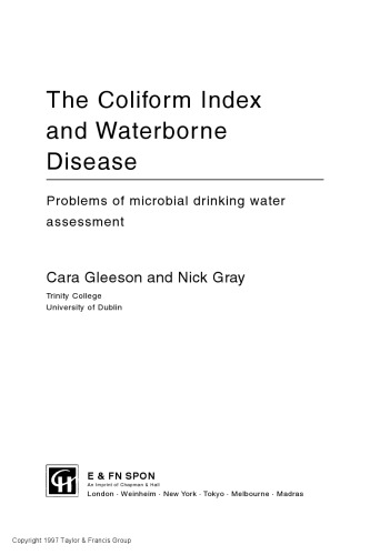 The Coliform Index and Waterborne Disease