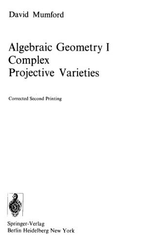 Algebraic Geometry I