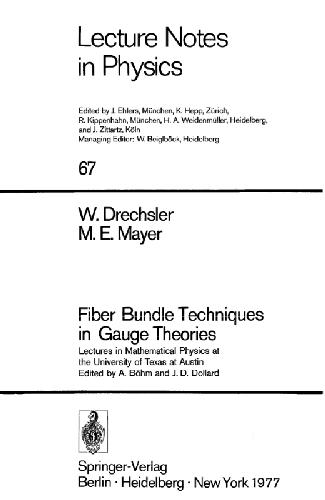 Fibre Bundle Techniques in Gauge Theories