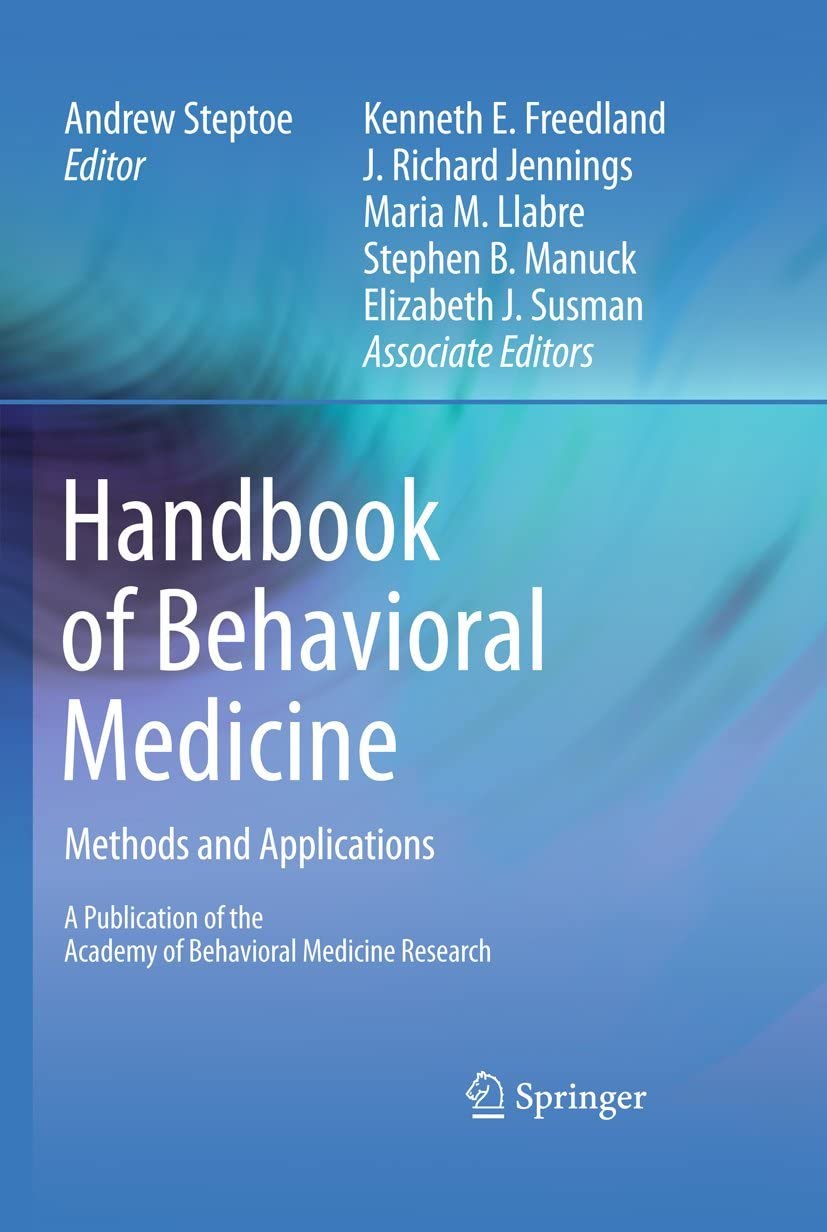 Handbook of Behavioral Medicine: Methods and Applications
