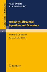 Ordinary Differential Equations And Operators