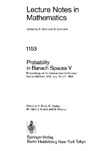 Probability in Banach Spaces V