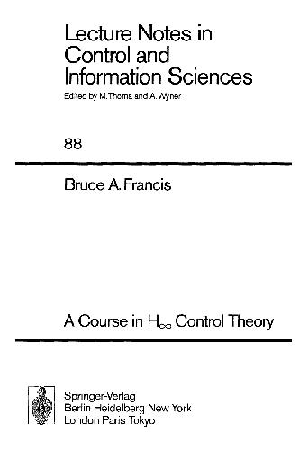 A Course in H Control Theory