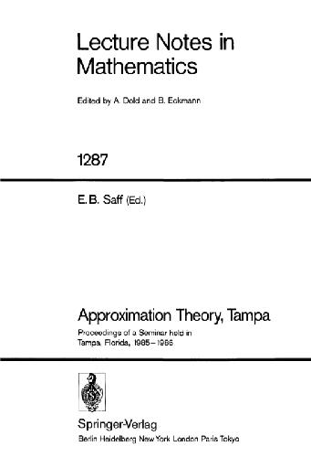 Approximation Theory